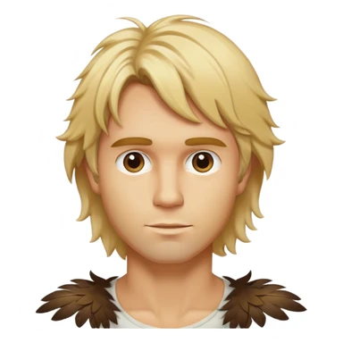blonde male hair shaggy mid length layers with feathered texture sticker