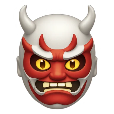 Japanese DEVIL Mask sticker