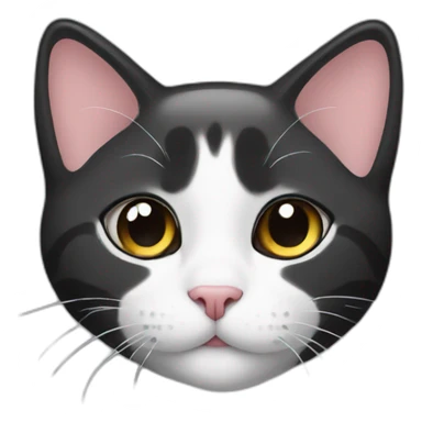 Heart with white and black head cat sticker