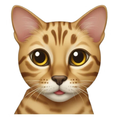 curly-blonde-bengal-cat sticker