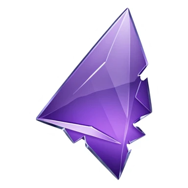 purple broken glass shard sticker