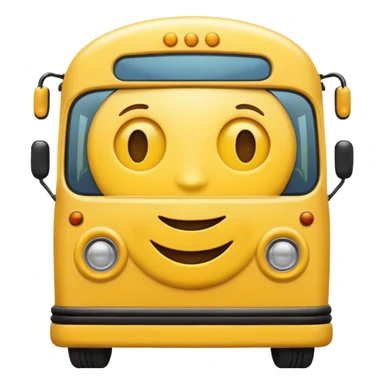create me an emoji of an emoji going to a bus sticker