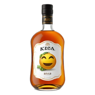 6 years Kizlyar brandy with black logo sticker