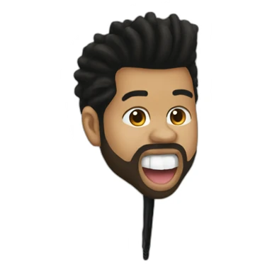 The weeknd stick tongue out sticker