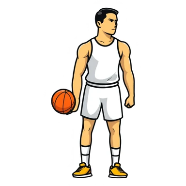 tall athlete standing sticker