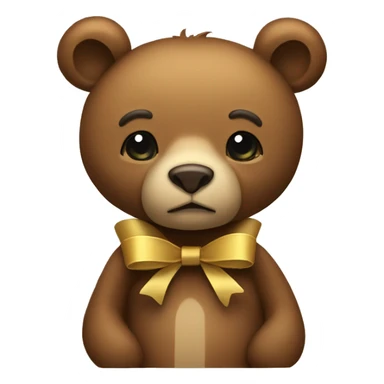 Bow on a bear sticker