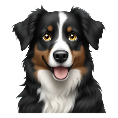 Black and white Australian shepherd  blue eyes sticker