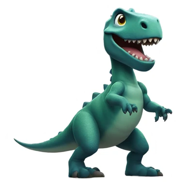 Dinozaur dancing in the moonlight sticker