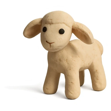 claymation style lamb sticker