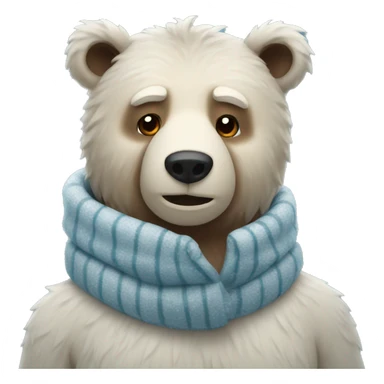 Winter bear sticker