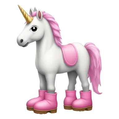 Unicorn with pink uggs on sticker