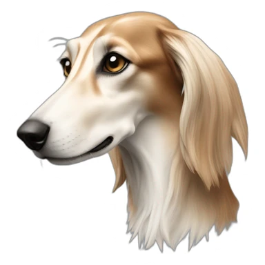 Saluki in profile sticker
