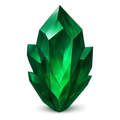 emerald crystal, digital illustration sticker