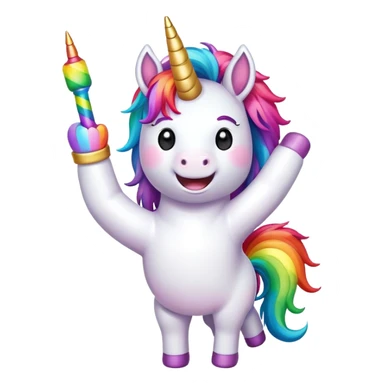unicorn dabbing sticker