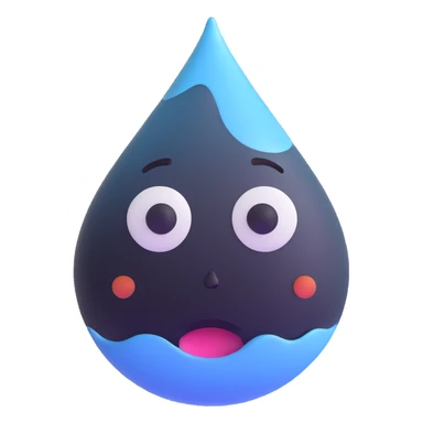 sad water droplet sticker