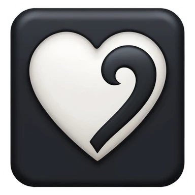 white goth heart, minimal, edgy, dark accents sticker