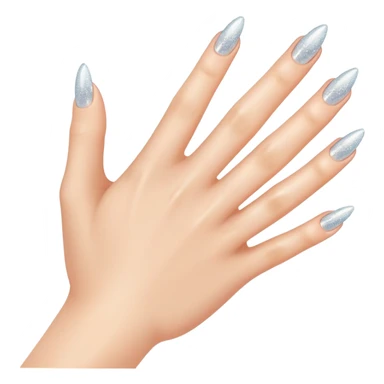 hand with neatly trimmed nails, sparkling clean, friendly and simple sticker