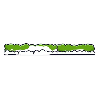 hedge bush trimmed into shape sticker