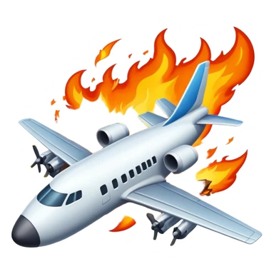 Plane crashing sticker
