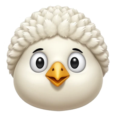 calimero. um pinto com uma casca na cabeça sticker