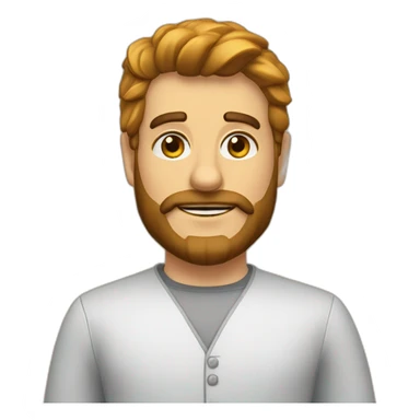 Anthony chauve barbu et roux sticker