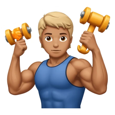 curl biceps sticker