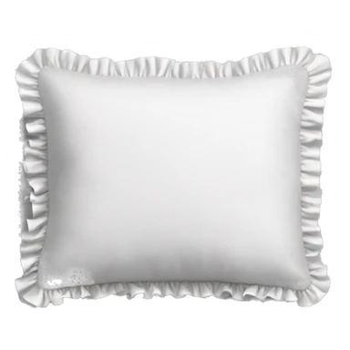 white pillows with ruffles sticker