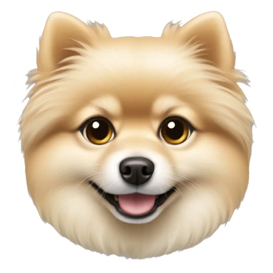 Pomeranian shpiz light beige color   sticker