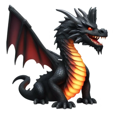 Black dragon sticker