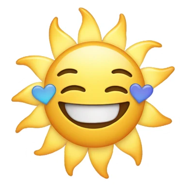 Sun with hearts sticker