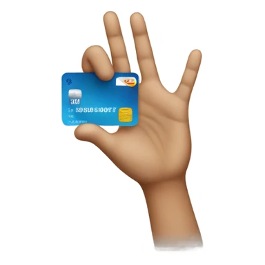 hand with credit card sticker