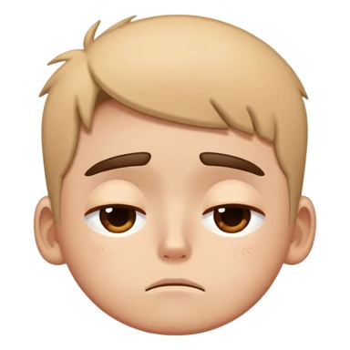 A character named Boksil lying down with a defeated, discouraged expression, looking sad and exhausted sticker