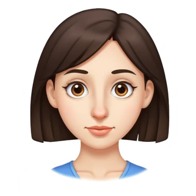 brunette girl with a big nose sticker