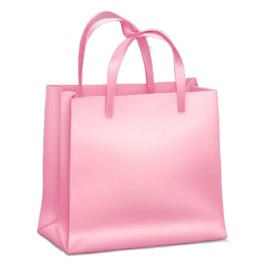 light pink shopping bag with bow sticker
