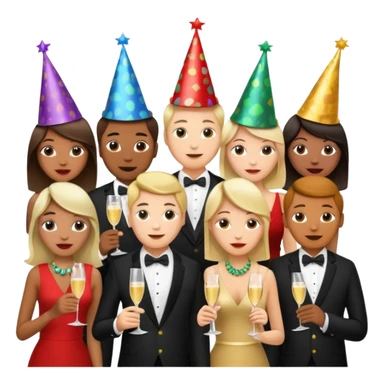 Copas de navidad brindando sticker