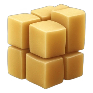 raw brown sugar cane cubes sticker