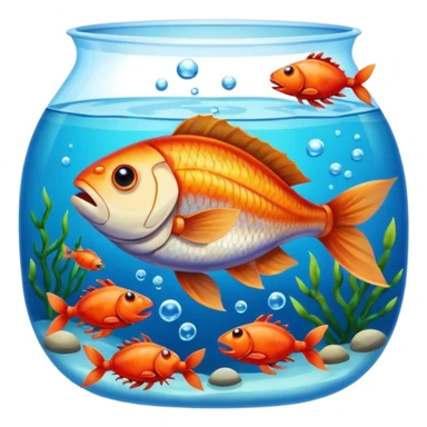 live fish and crabs sticker