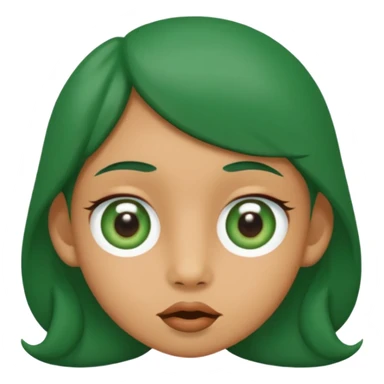 Number four with color green, cute eyes and four mouth from milke salcedo number lore sticker