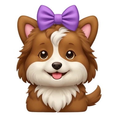 Un perro bonito con un moño lindo  sticker