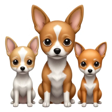 3 cagnolini seduti (ciuaua, bassotto,  fox terrier ) in bianco e nero con vestitini in maglia sticker