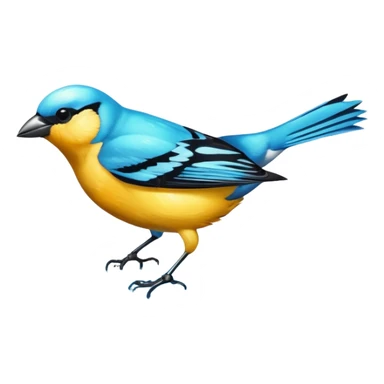 Ultra realistic, Turquoise tanager, still life, in ocean sticker