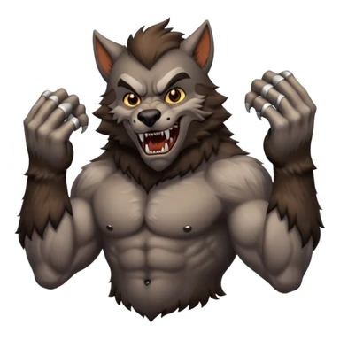 Create an emoji of Werewolf full bodied sticker