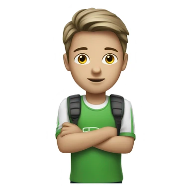 A boy with Škoda Superb sticker