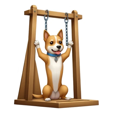 Dog in Guillotine  sticker