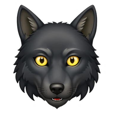 i want an black wolf it should look dangerous sticker