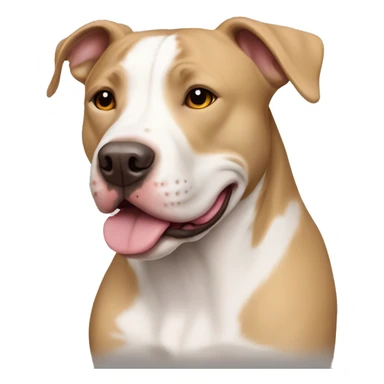 Pitbull/labrador mixed white with tan markings color sticker