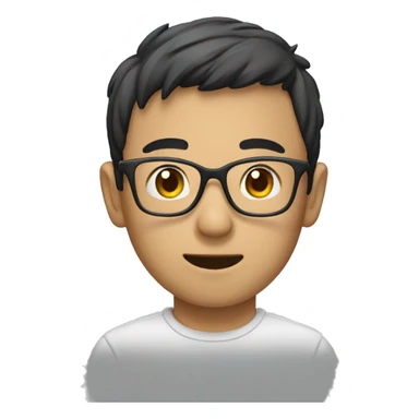 Asian that wraring glasses go to the England sticker