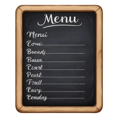 Menu board sticker
