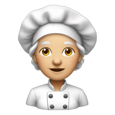 old woman chef sticker