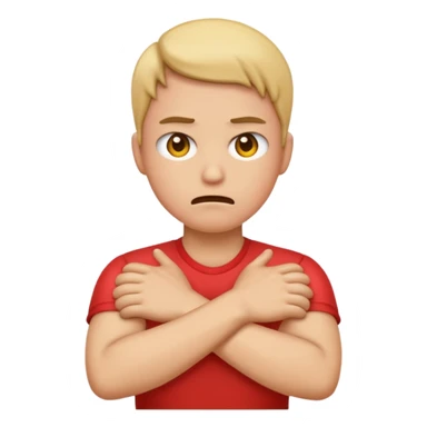 emoji face frustrated arms crossed sticker